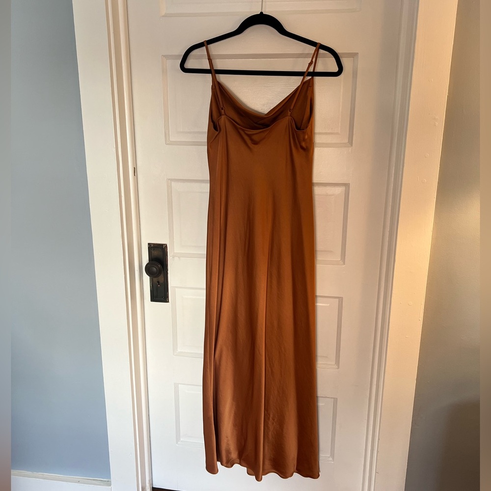 Express Rust Orange Slip Dress